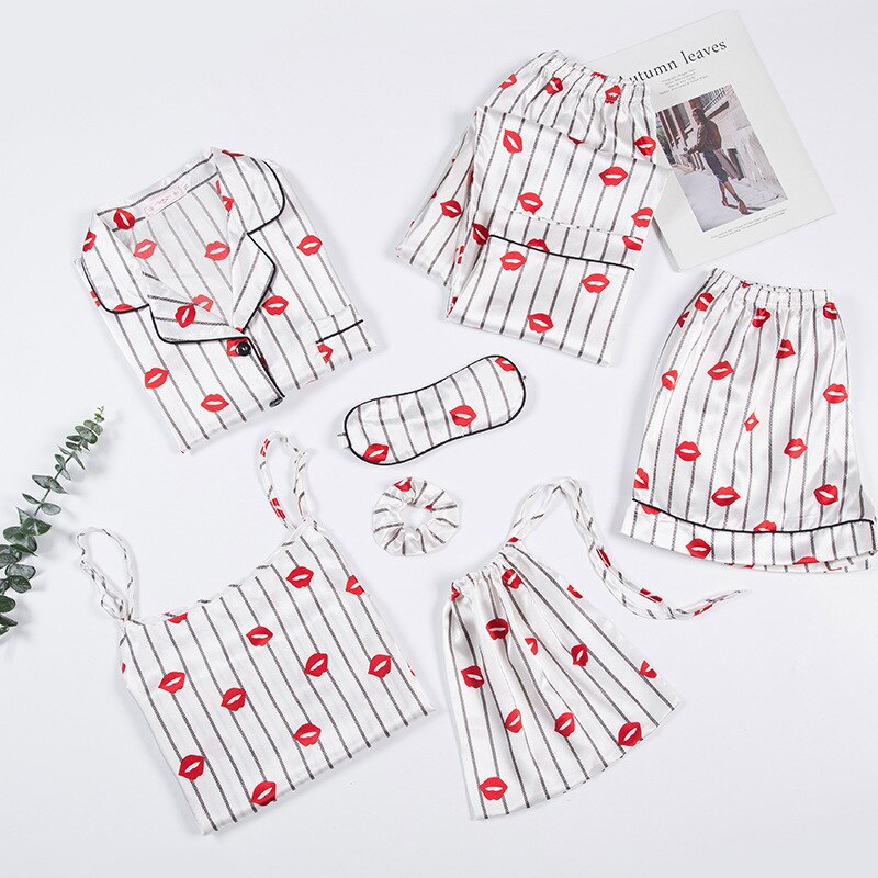 7-Piece Satin Pyjama Set