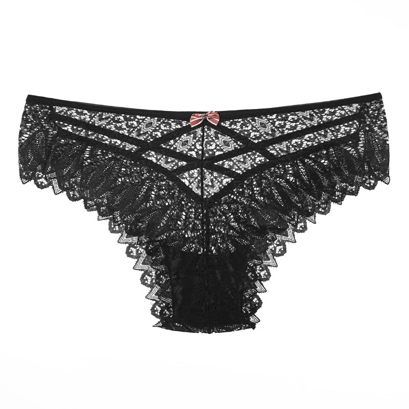 Lace-Trim Strappy Cut Briefs