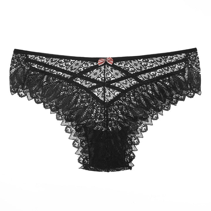 Lace-Trim Strappy Cut Briefs