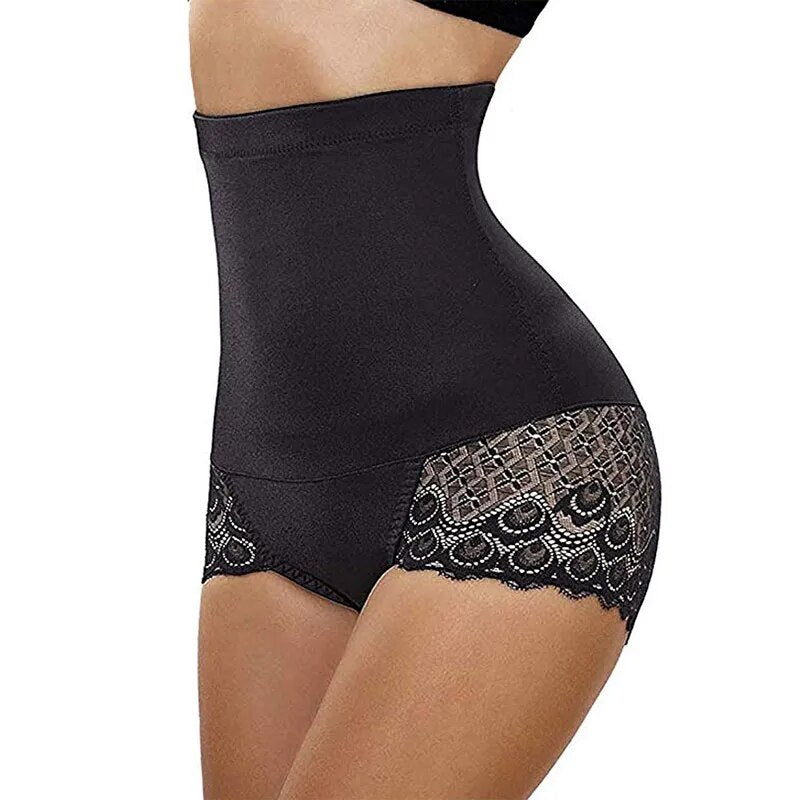 High-Waist Lace Plus-Size Shaping Briefs