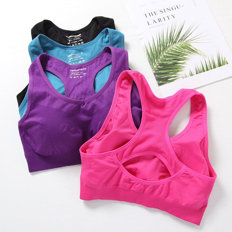 Breathable Cotton Sports Bra Light Push-Up Effect