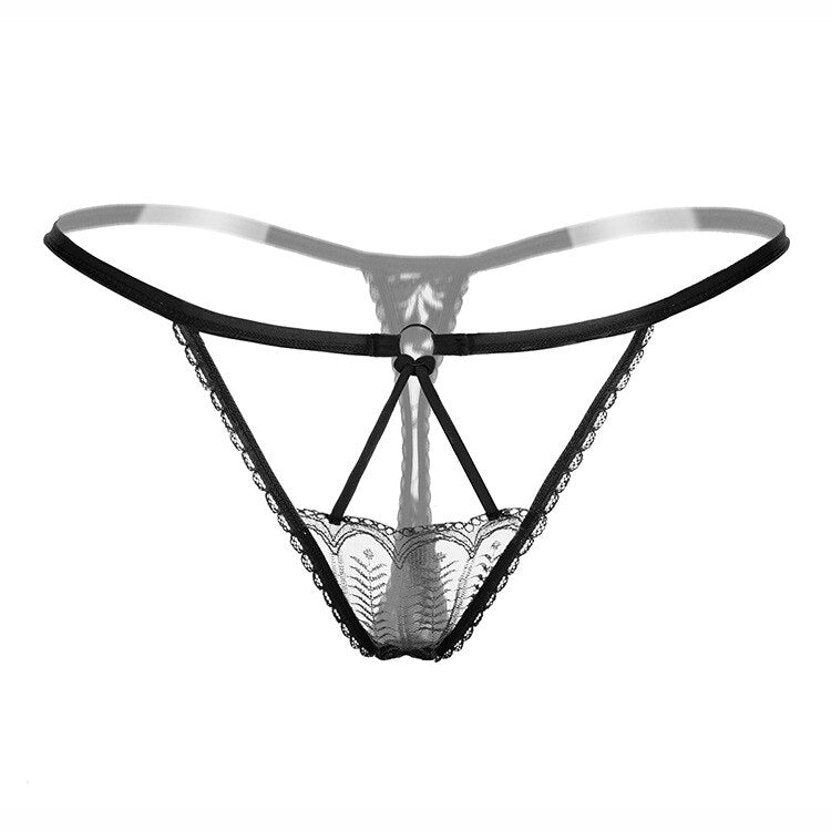 One-Size Botanical Motif Decorative Thong