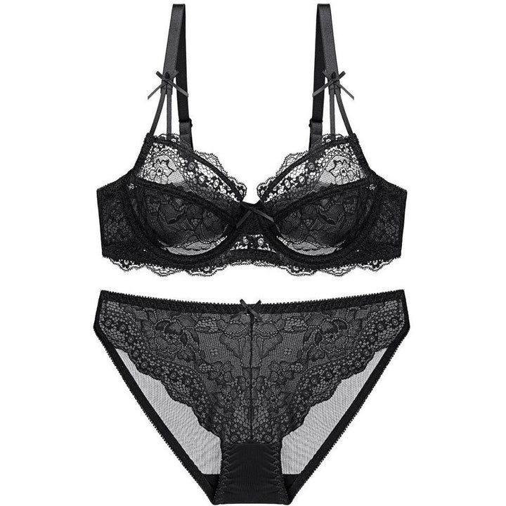Lace Bow-Trim Adjustable Figure-Enhancing Set