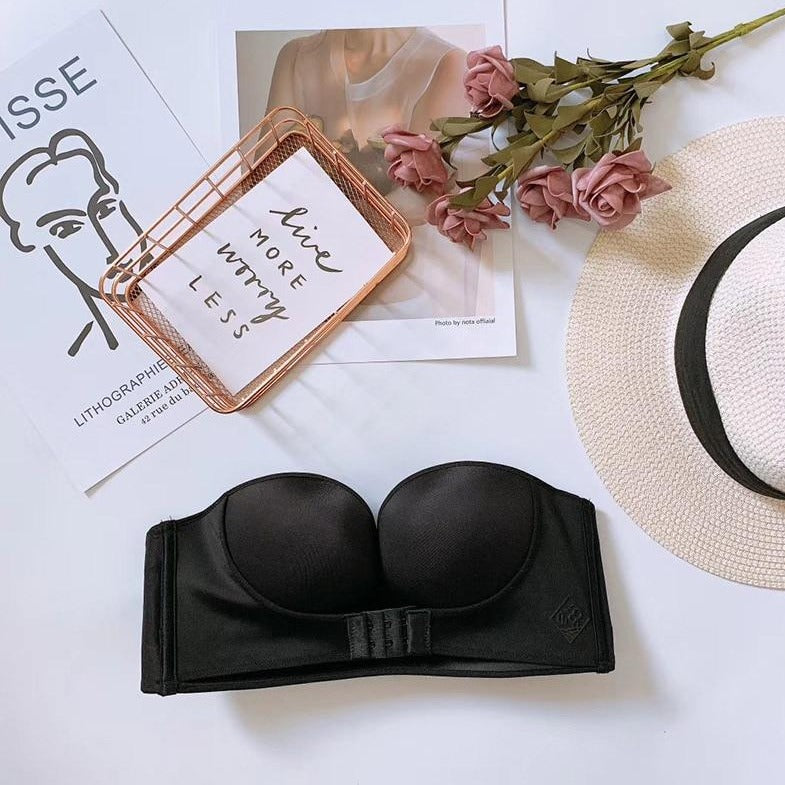 Strapless Push-Up Underbust Double-Closure Bra