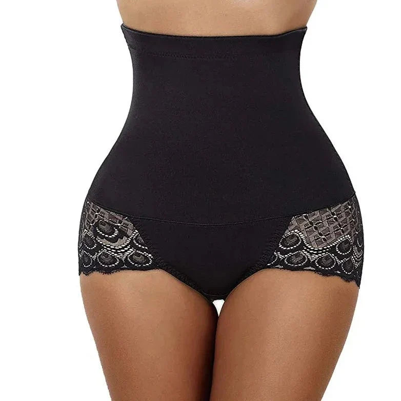 High-Waist Lace Plus-Size Shaping Briefs