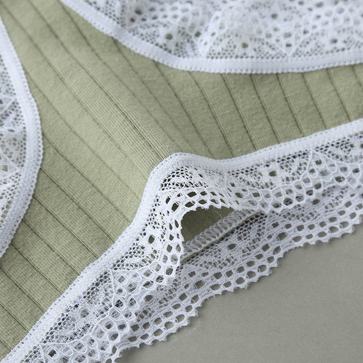 Cotton Lace Thong 3-Pack Low Rise Breathable