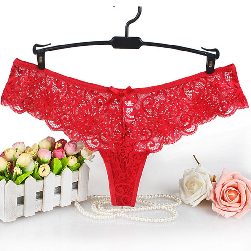 Lace Bow-Detail Panties