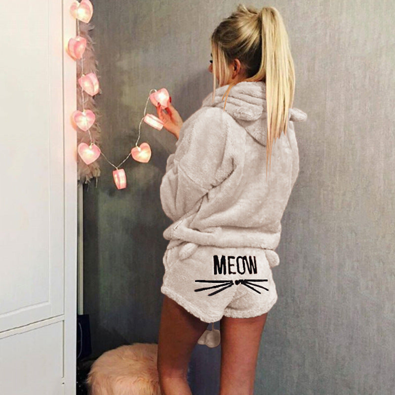 Fleece Hoodie Long-Sleeve Pyjama Set
