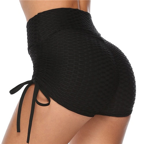 Push-Up High-Waist Sports Shorts Polyester Spandex
