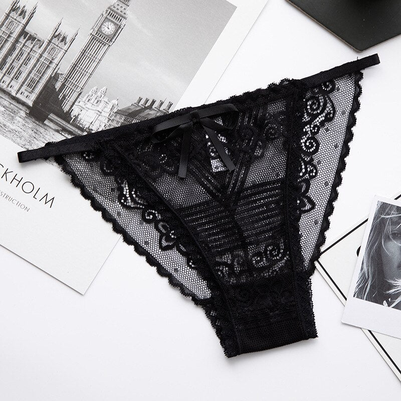 Lace Bow Strap Panties