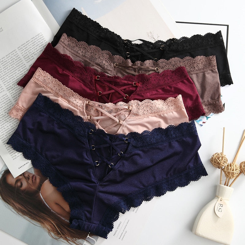 Lace Decorative Tie Panties