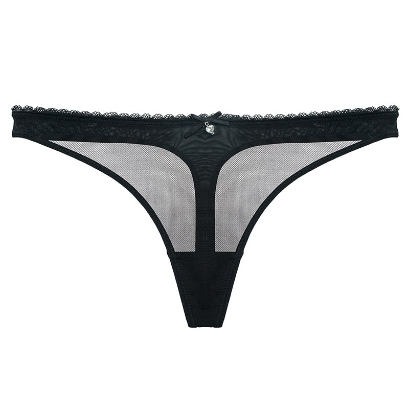 Mesh Lace Bra Briefs and Thong Set