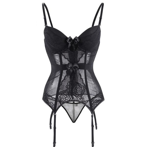 Stretch Bow-Detail Adjustable Corset
