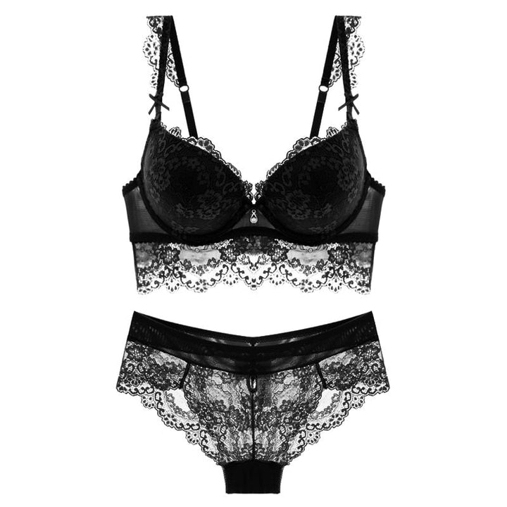 Push-Up Lace Bra and Panties Set