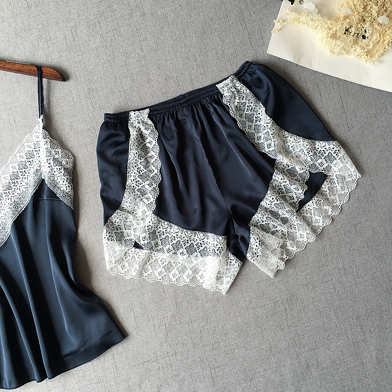 White Lace Two-Piece Nightwear Set