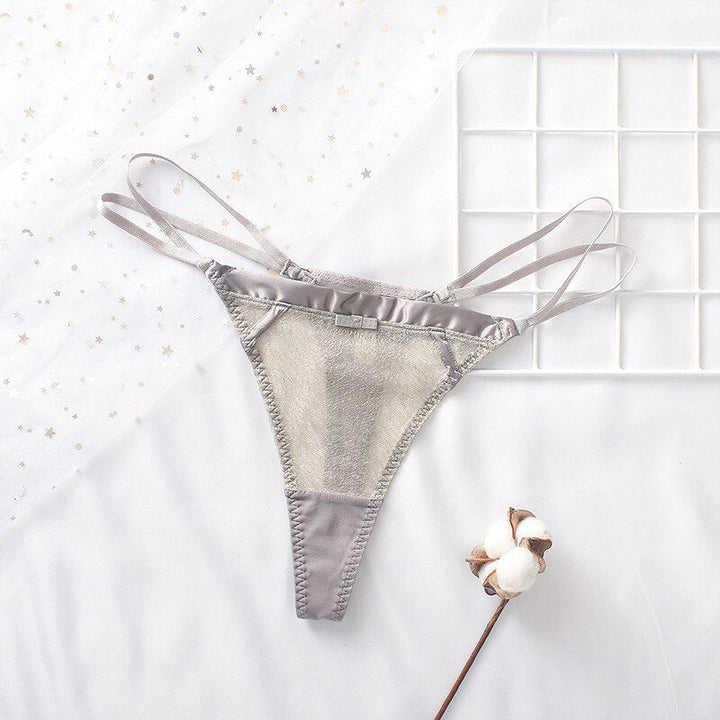 Mesh Decorative Strap Figure-Enhancing Thong