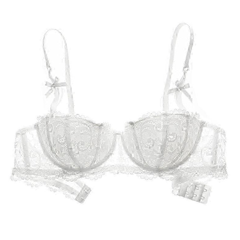 Lace-Trim Bow-Detail Adjustable Bra