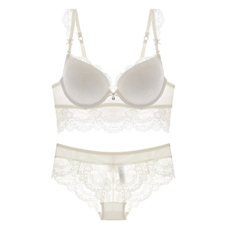 Push-Up Lace Bra and Panties Set