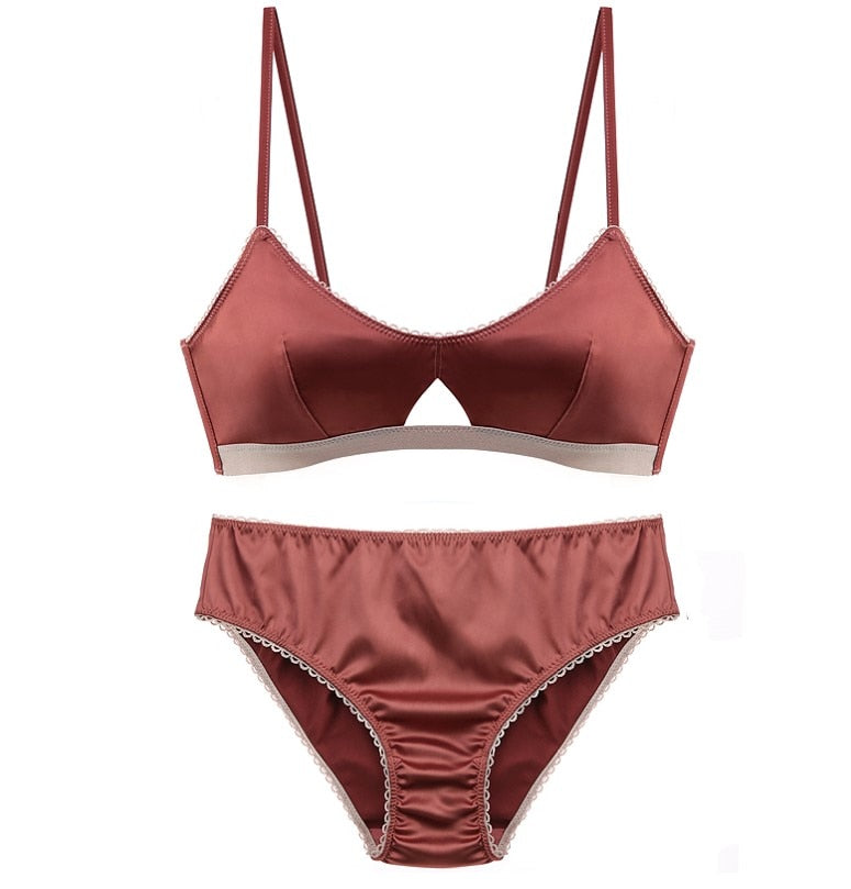 Satin Strap Lingerie Set