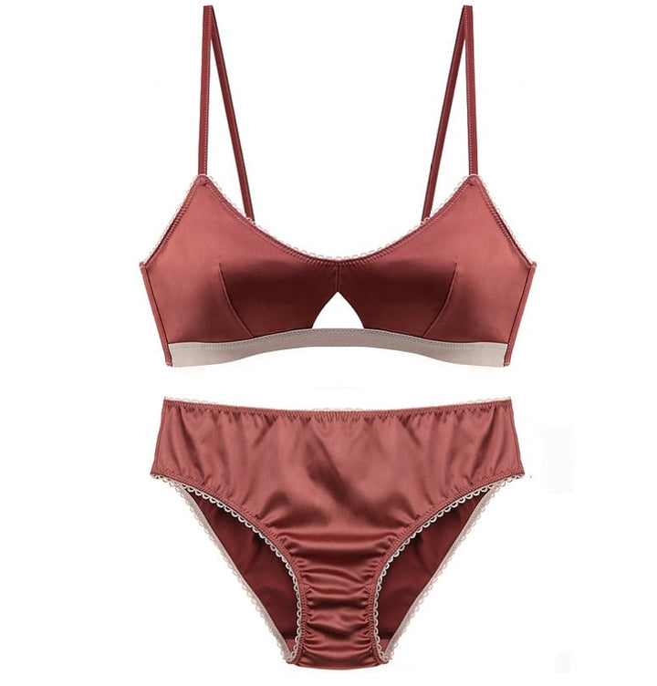 Satin Strap Lingerie Set