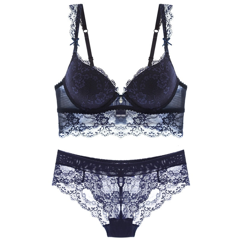 Push-Up Lace Bra and Panties Set