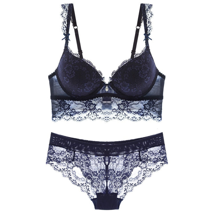 Push-Up Lace Bra and Panties Set