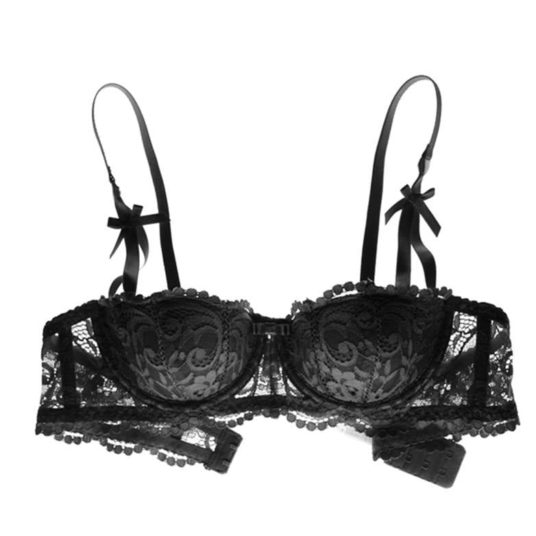 Lace-Trim Bow-Detail Adjustable Bra