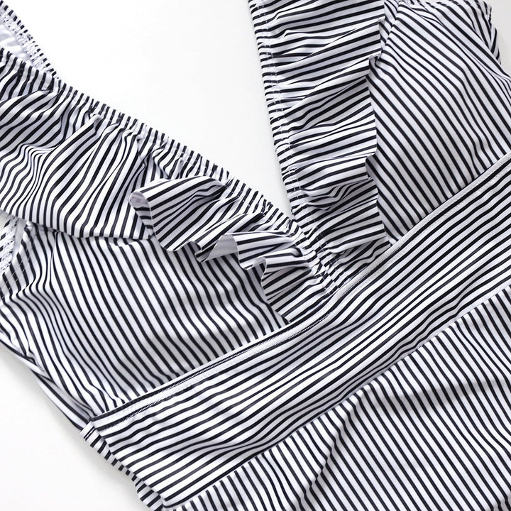 Ruffle Figure-Enhancing One-Piece Swimsuit
