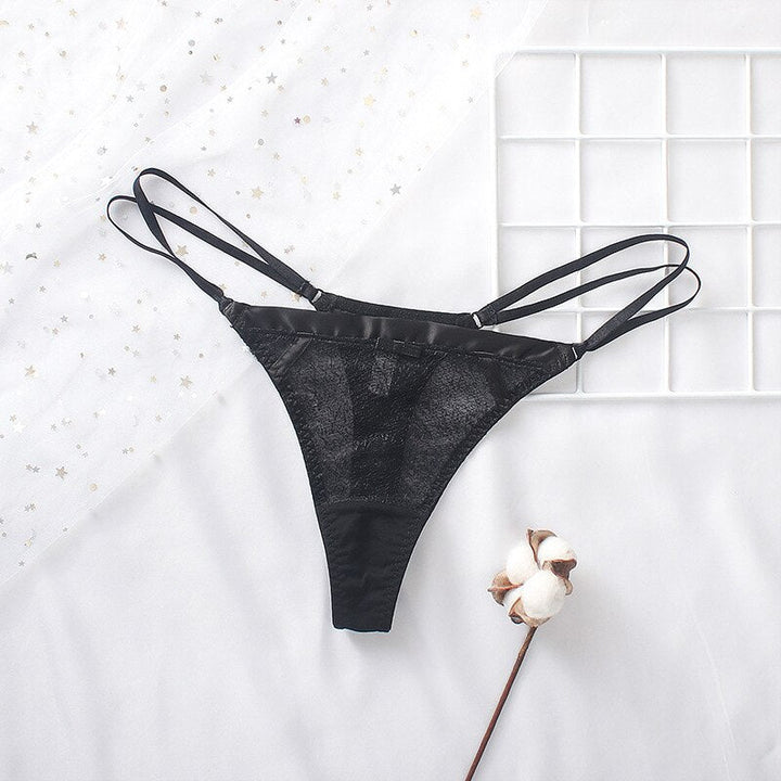Mesh Decorative Strap Figure-Enhancing Thong