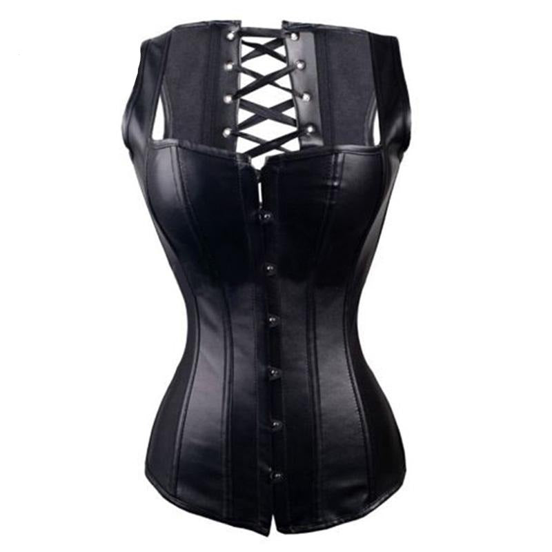 Synthetic Leather Figure-Enhancing Corset