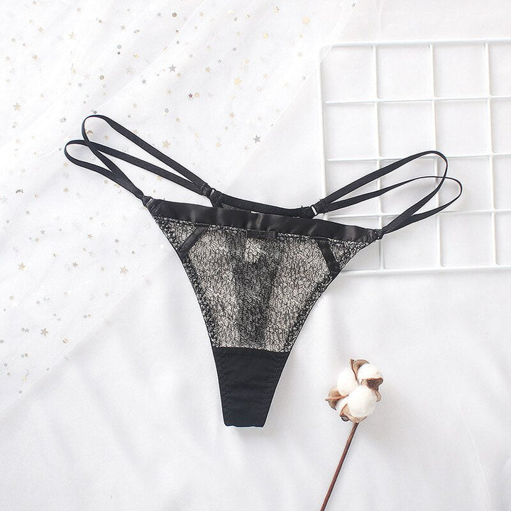 Mesh Decorative Strap Figure-Enhancing Thong