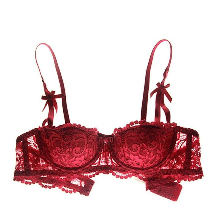 Lace-Trim Bow-Detail Adjustable Bra