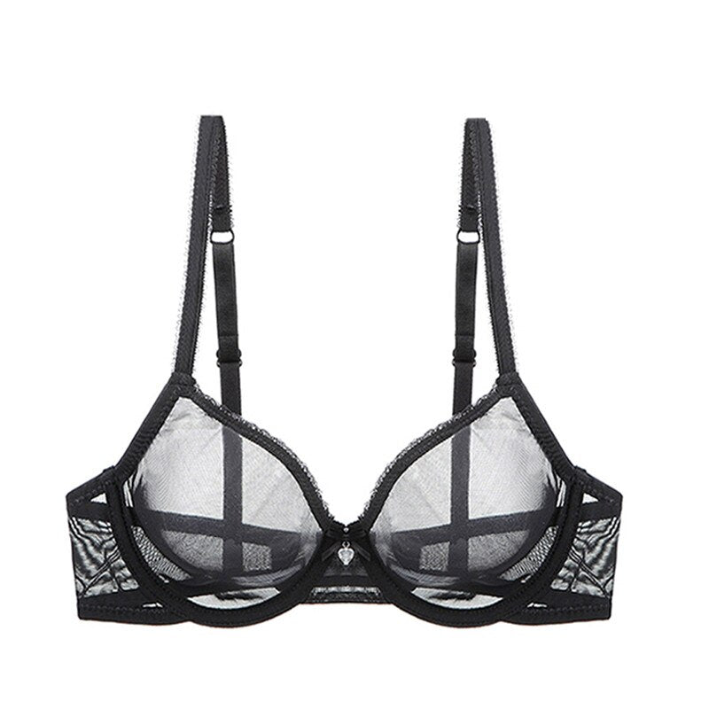 Mesh Lace Bra Briefs and Thong Set