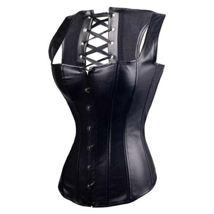 Synthetic Leather Figure-Enhancing Corset