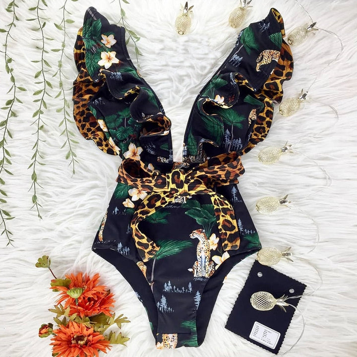 One-Piece Swimsuit Adjustable Decorative Premium