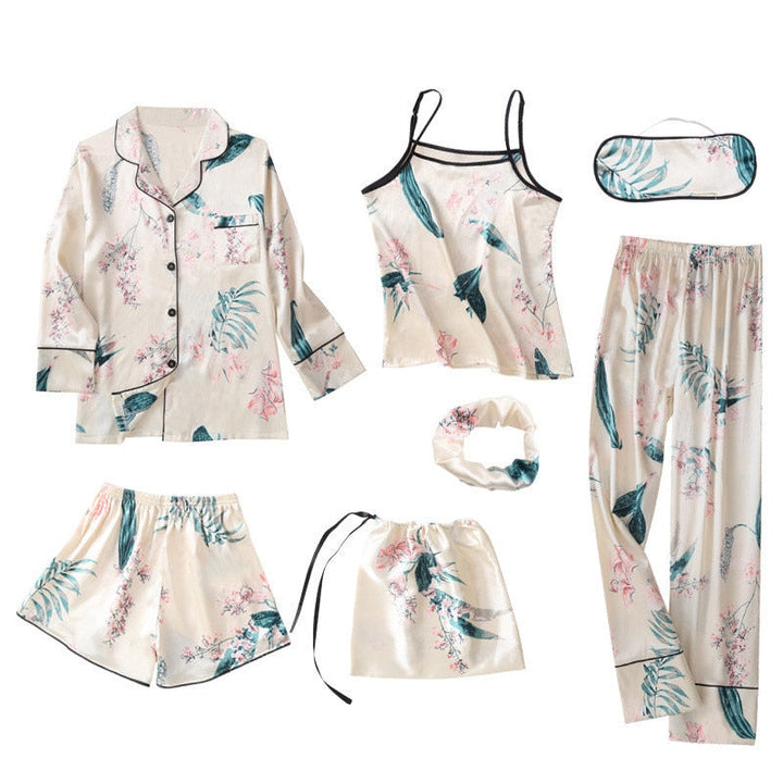 7-Piece Satin Pyjama Set