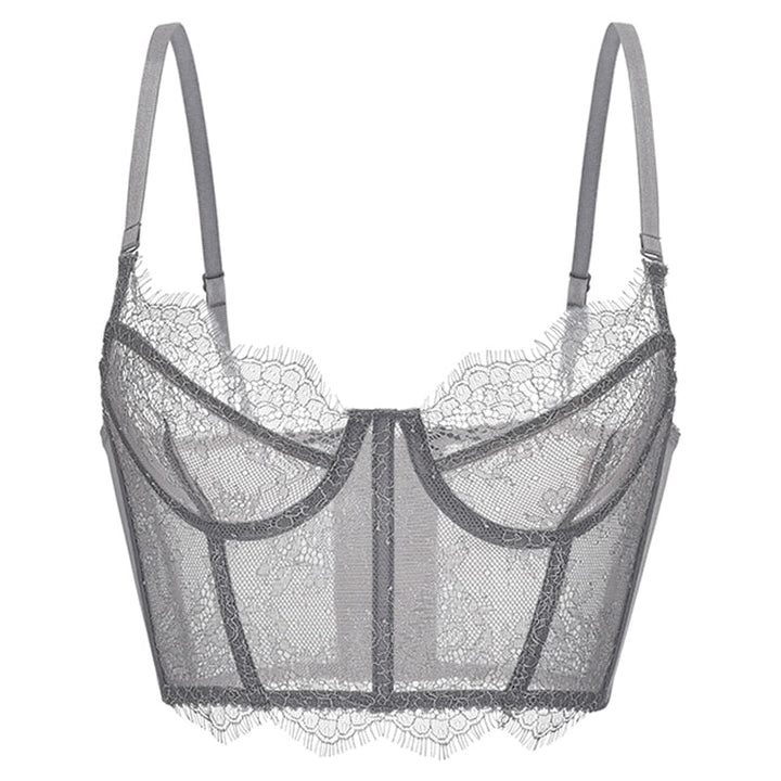 Adjustable Lace-Trim Bust-Enhancing Bra