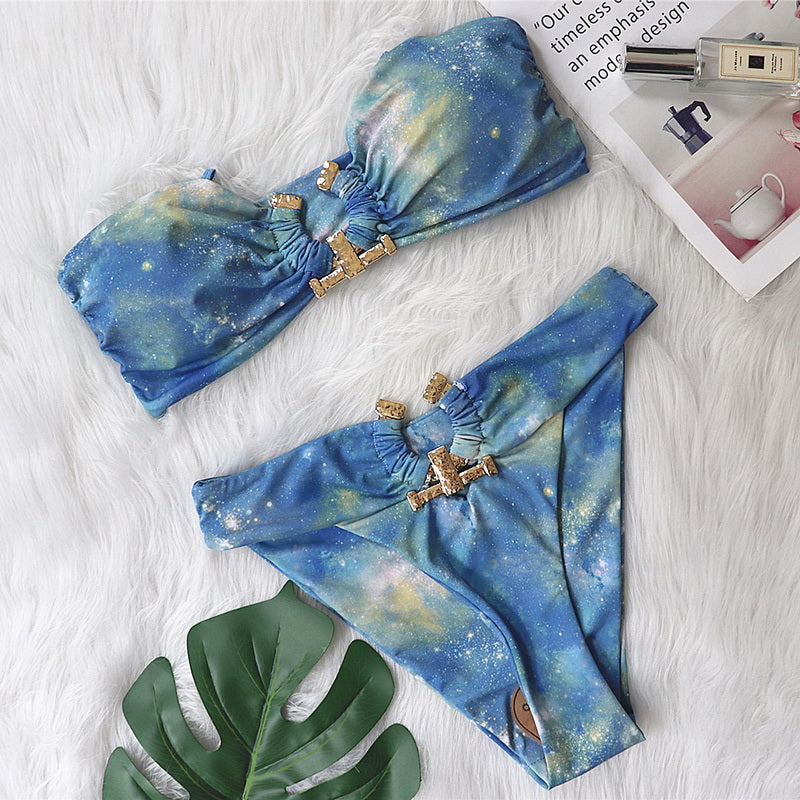 Two-Piece Push-Up Swimsuit Adjustable