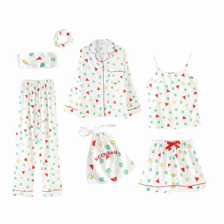 7-Piece Satin Pyjama Set
