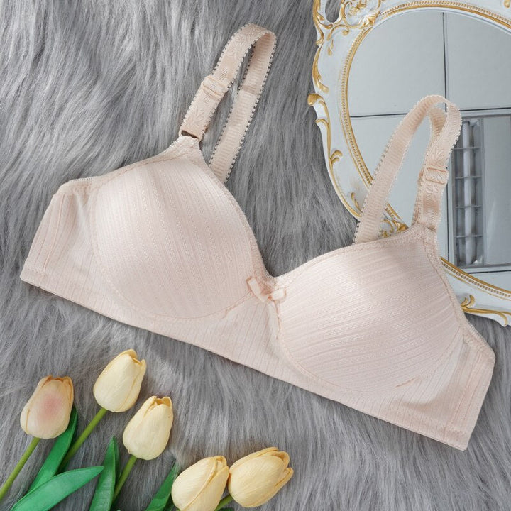 Push-Up Bow-Detail Adjustable Strap Bra