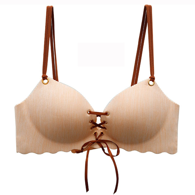 Bardot Bust-Enhancing Decorative Tie Bra