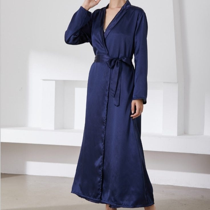 Long Satin Viscose Spandex Comfort Robe