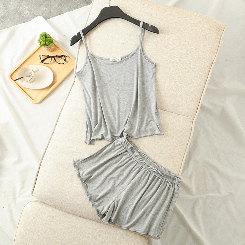 Ruffle-Detail Relaxed Summer Loungewear