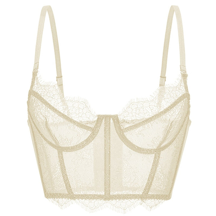 Adjustable Lace-Trim Bust-Enhancing Bra