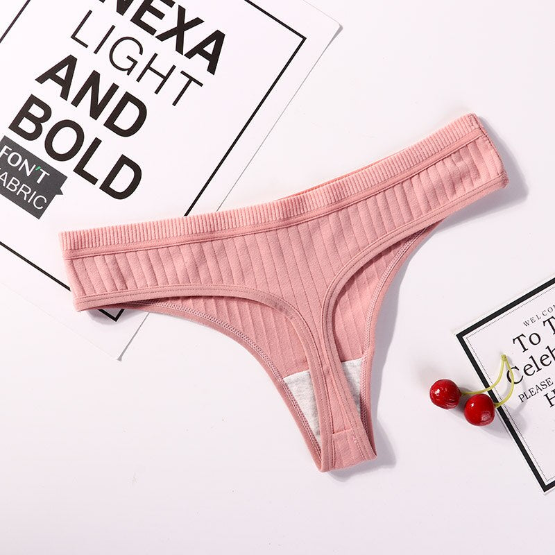 Elastic Waist Bow-Detail Comfort Thong