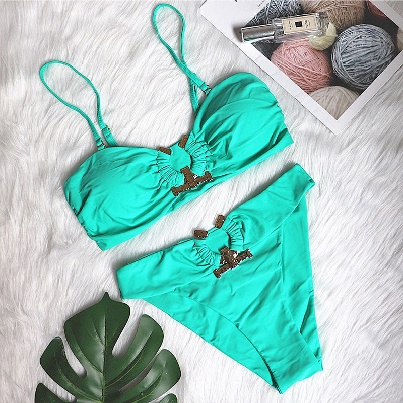 Two-Piece Push-Up Swimsuit Adjustable
