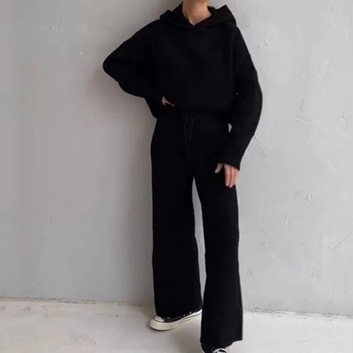 Adjustable Waist Relaxed Knit Tracksuit Set