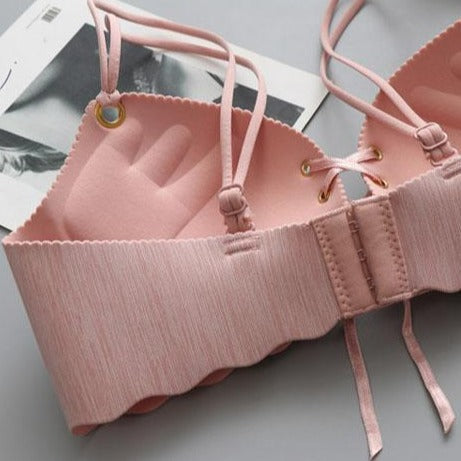 Bardot Bust-Enhancing Decorative Tie Bra