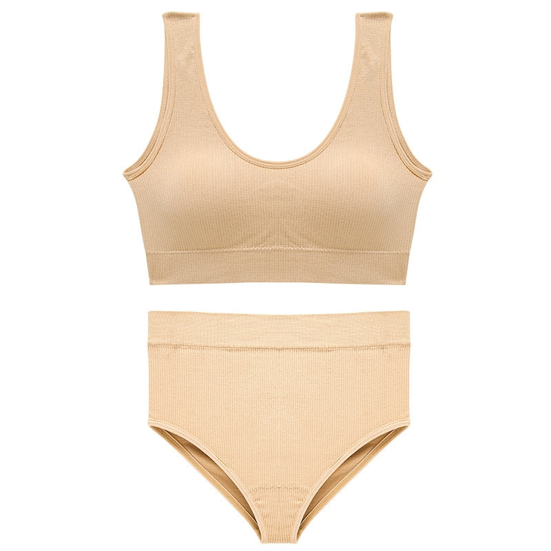Soft High-Waist Sports Set Adjustable Multi-Size