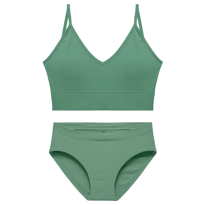 Seamless Breathable Sports Lingerie Set Adjustable